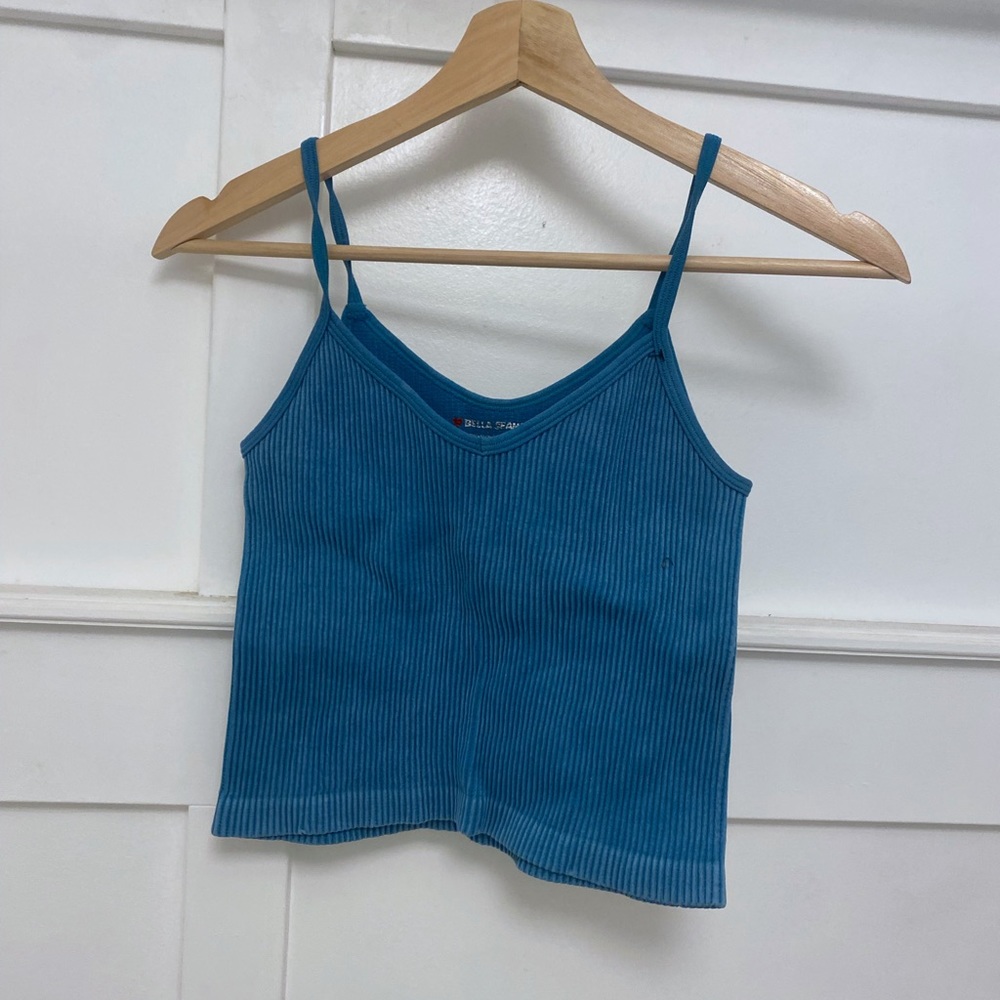 Free People Bella Seamless Cropped Ribbed Cami Medium